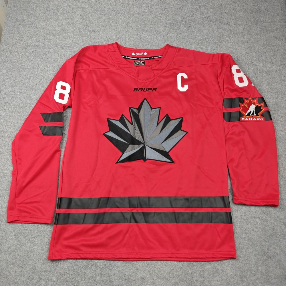 Canada Jersey Mens 2XL Red Olympic Hockey Bauer Sidney Crosby 87 Captain Team